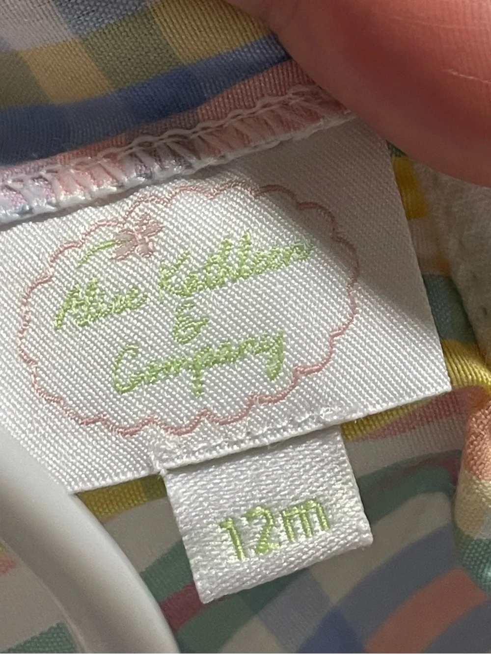 Pastel Plaid Peter Pan Collar Baby Romper